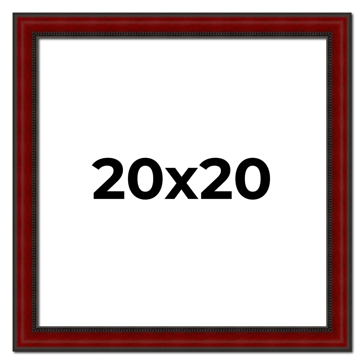 Square Weathered Red Picture Frame - UV Acrylic, Foam Board Backing, Hanging Hardware